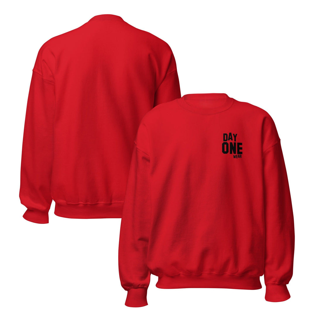 Day One Wear Crew Neck Sweatshirt (Black Print)