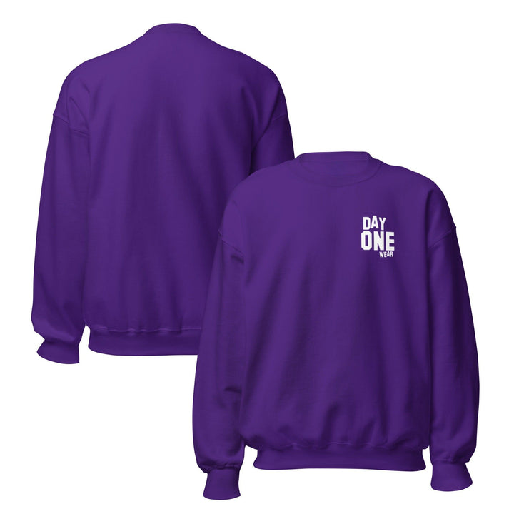 Day One Wear Crew Neck Sweatshirt (White Print)