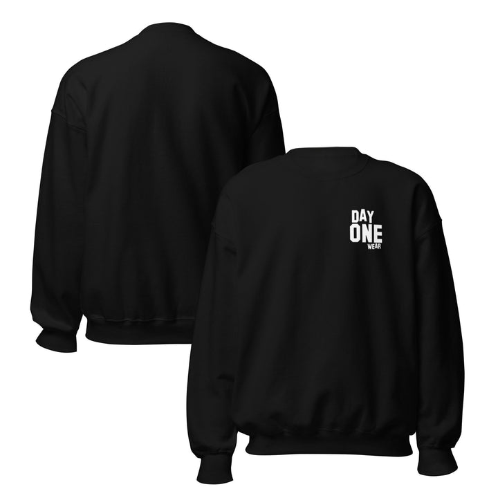 Day One Wear Crew Neck Sweatshirt (White Print)