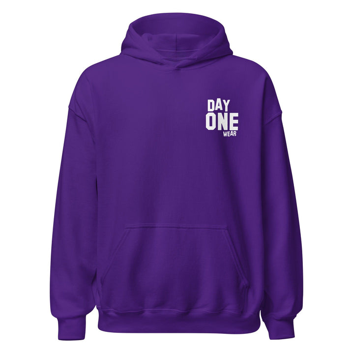 Day One Wear Hoodie (White Print)