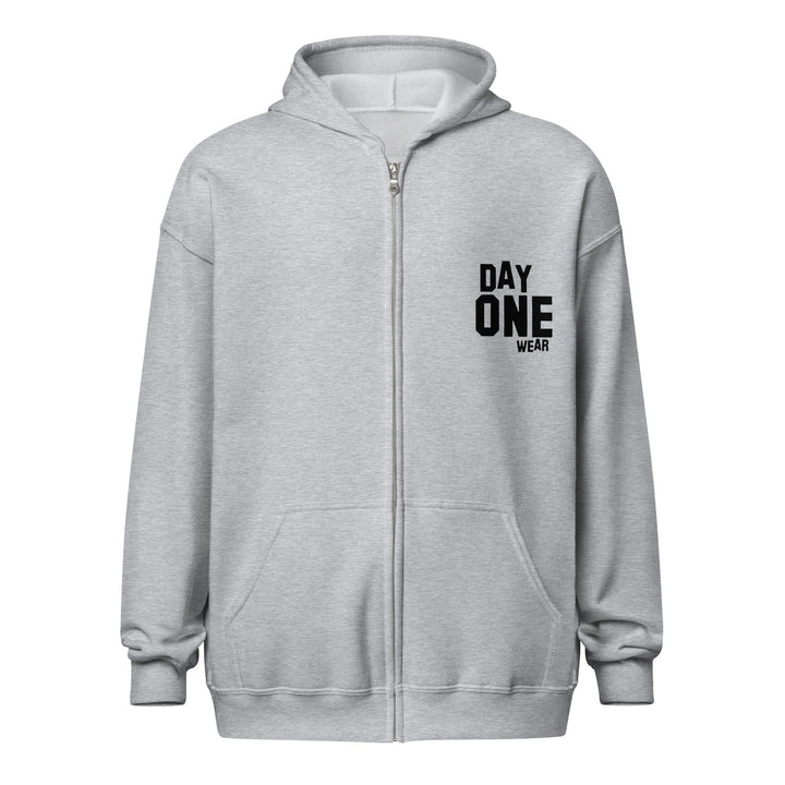 Day One Wear Zipper Hoodie (Black Print)