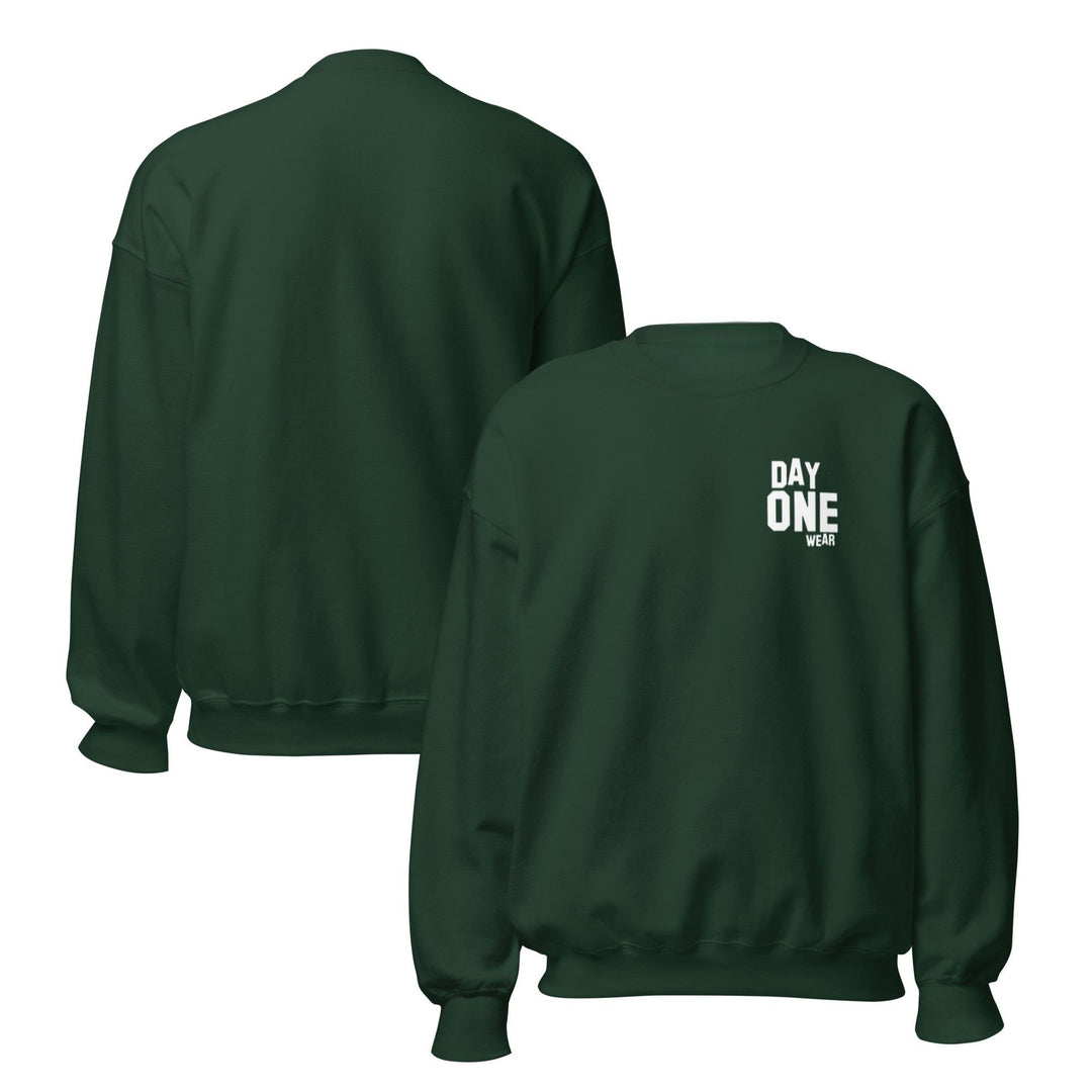 Day One Wear Crew Neck Sweatshirt (White Print)