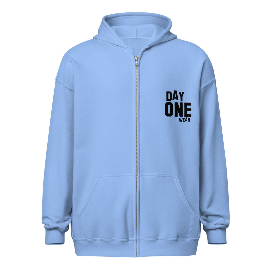 Day One Wear Zipper Hoodie (Black Print)