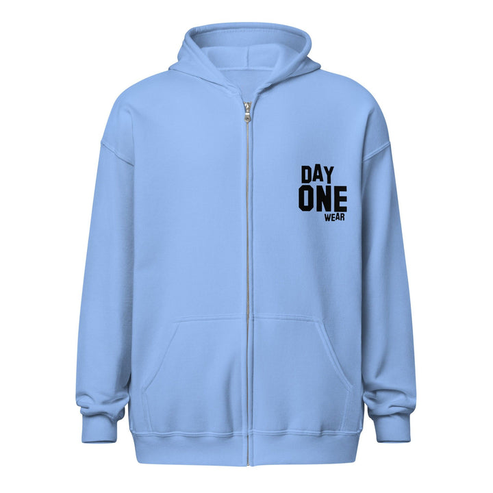 Day One Wear Zipper Hoodie (Black Print)