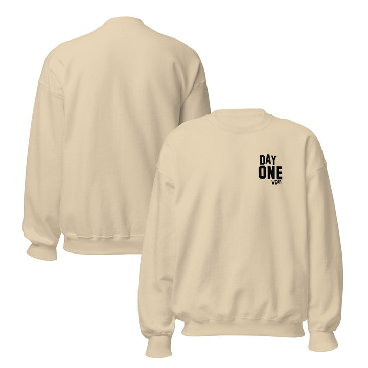 Day One Wear Crew Neck Sweatshirt (Black Print)