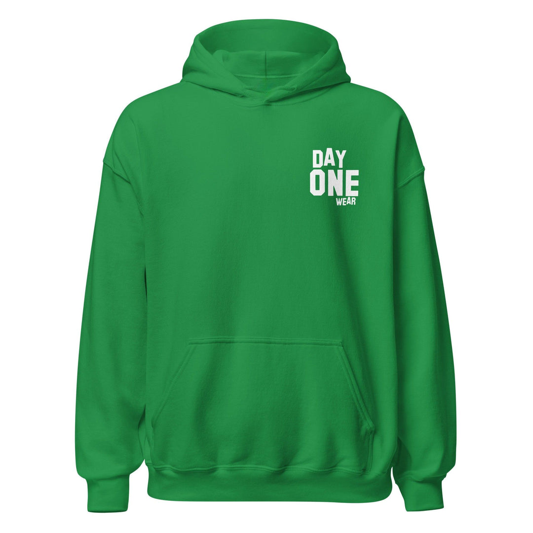 Day One Wear Hoodie (White Print)