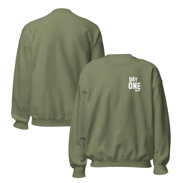 Day One Wear Crew Neck Sweatshirt (White Print)