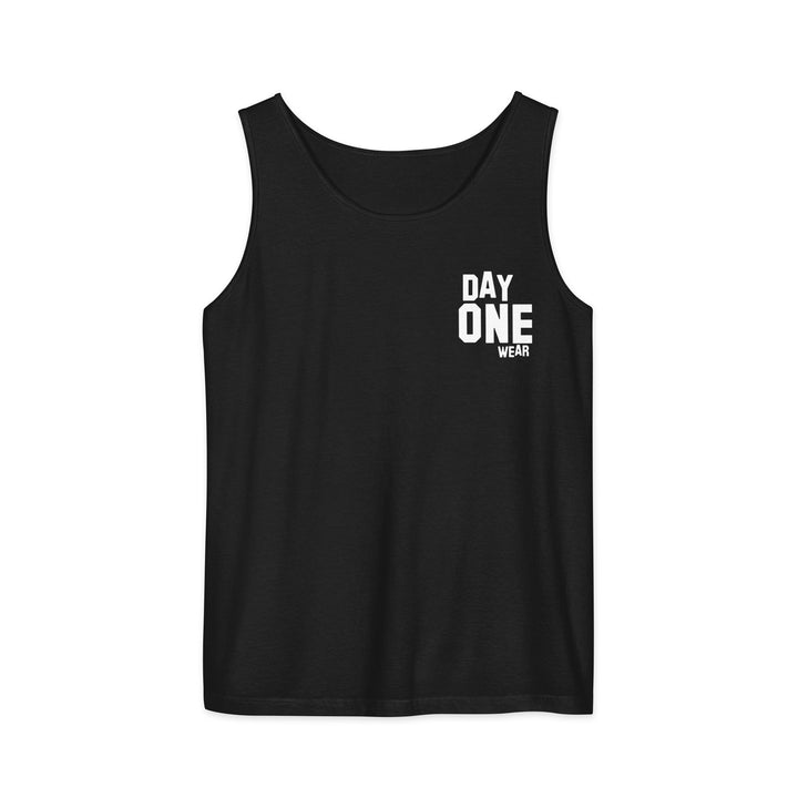 Day One Wear Tank Top (White Print)