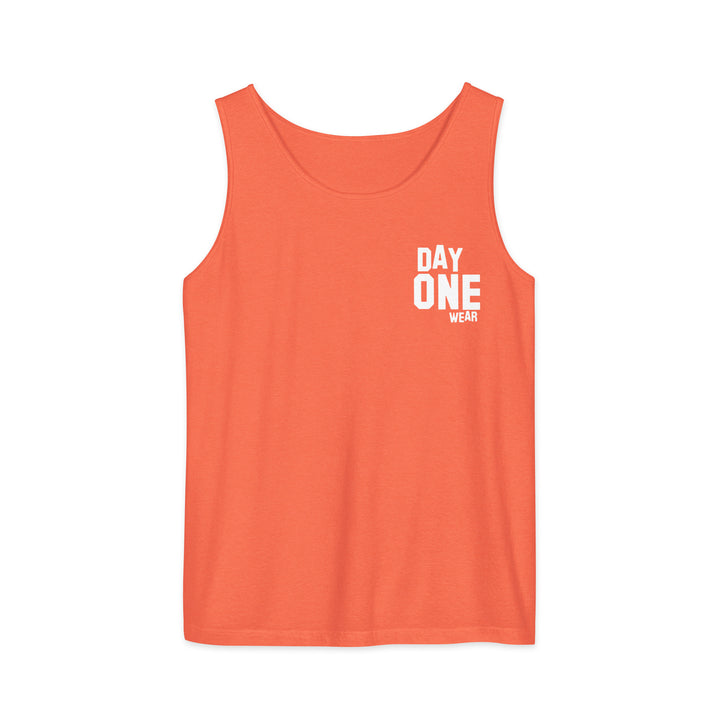 Day One Wear Tank Top (White Print)