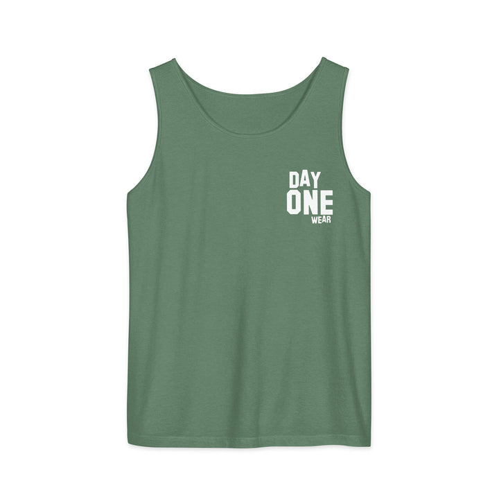 Day One Wear Tank Top (White Print)