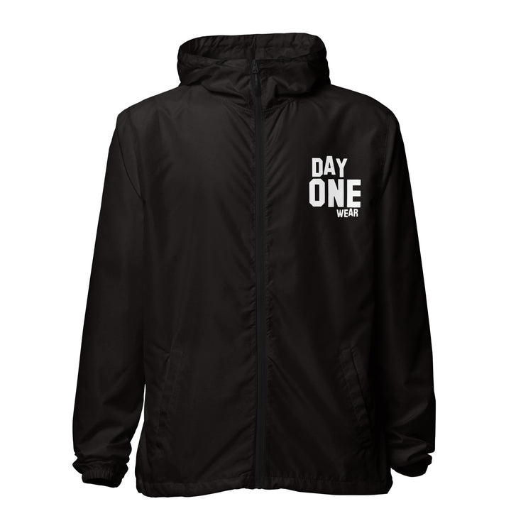 Day One Wear WindBreaker Zip Jacket (White Print)