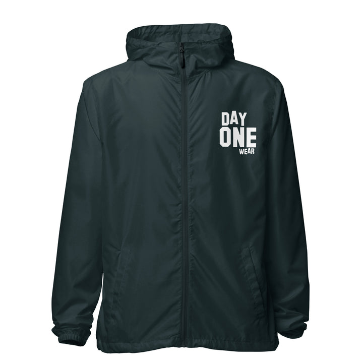 Day One Wear WindBreaker Zip Jacket (White Print)