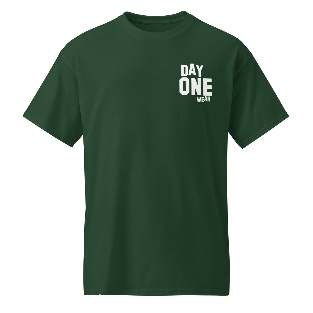 Day One Wear Tee (White Print)