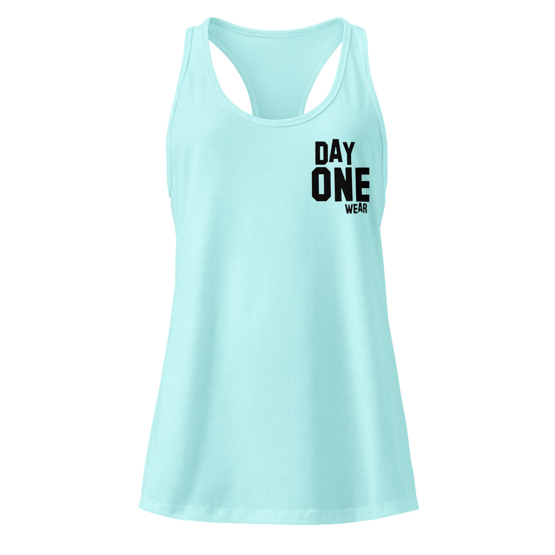 Women's Day One Wear RacerBack Tank Top (Black Print)
