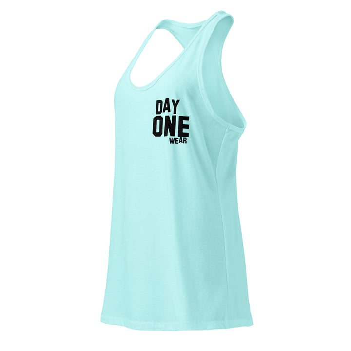 Women's Day One Wear RacerBack Tank Top (Black Print)