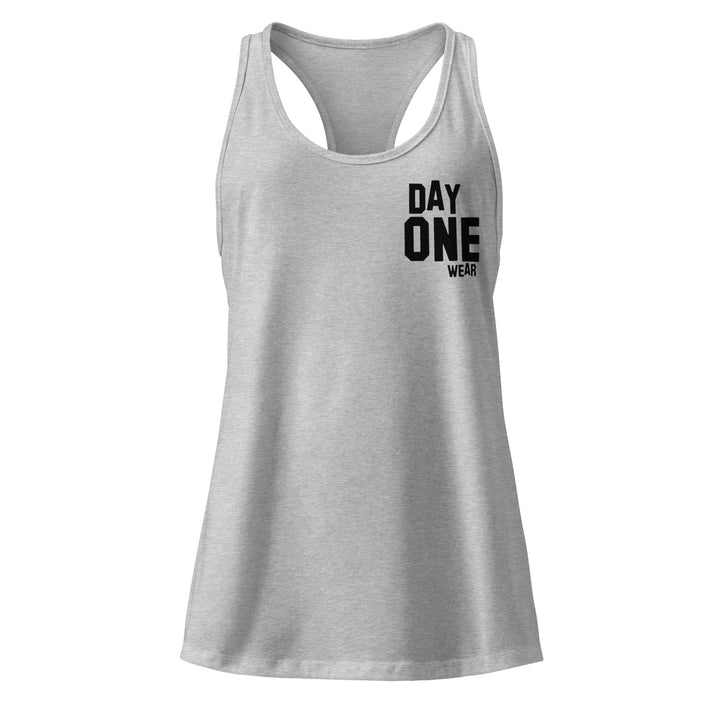 Women's Day One Wear RacerBack Tank Top (Black Print)