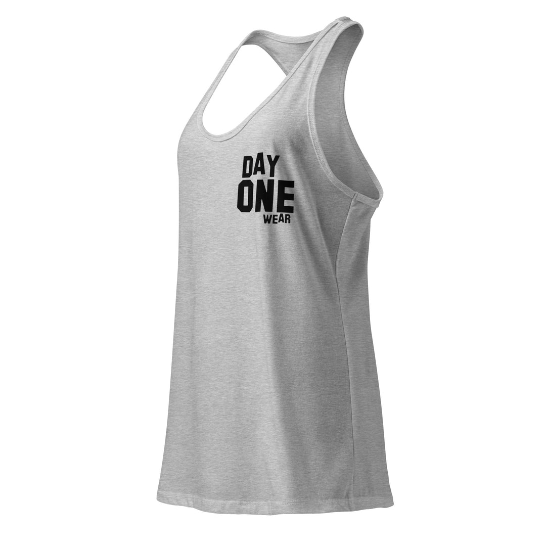 Women's Day One Wear RacerBack Tank Top (Black Print)