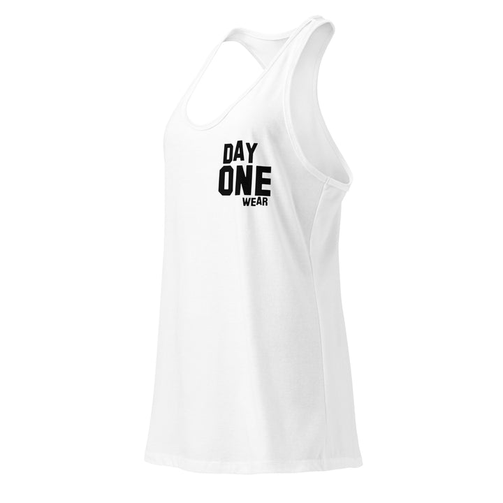 Women's Day One Wear RacerBack Tank Top (Black Print)